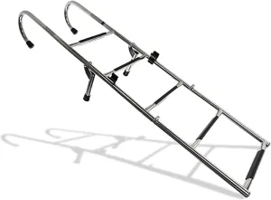 141.6cm/56in 5 Step Compact Telescoping Boat Ladder for Marine Yacht/Rear Entry Pontoon, Stainless Steel Heavy Duty Dock Boat Ladder