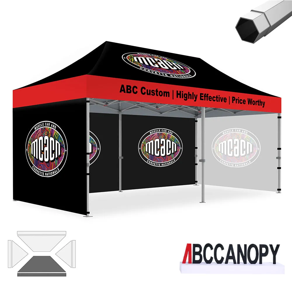 ABCCANOPY S2 Premium Heavy Duty Pop Up 8x8/10x10/10x15/10x20 Custom Canopy Tent