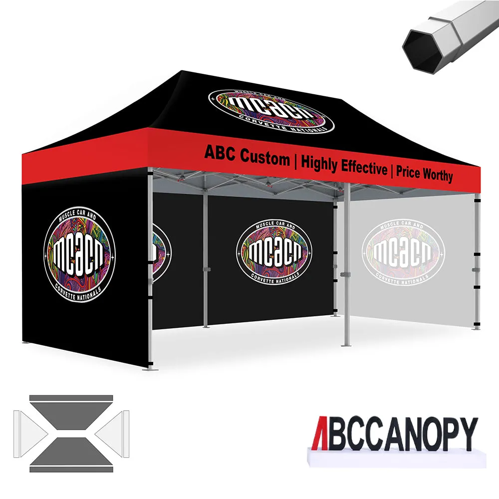 ABCCANOPY S2 Premium Heavy Duty Pop Up 8x8/10x10/10x15/10x20 Custom Canopy Tent