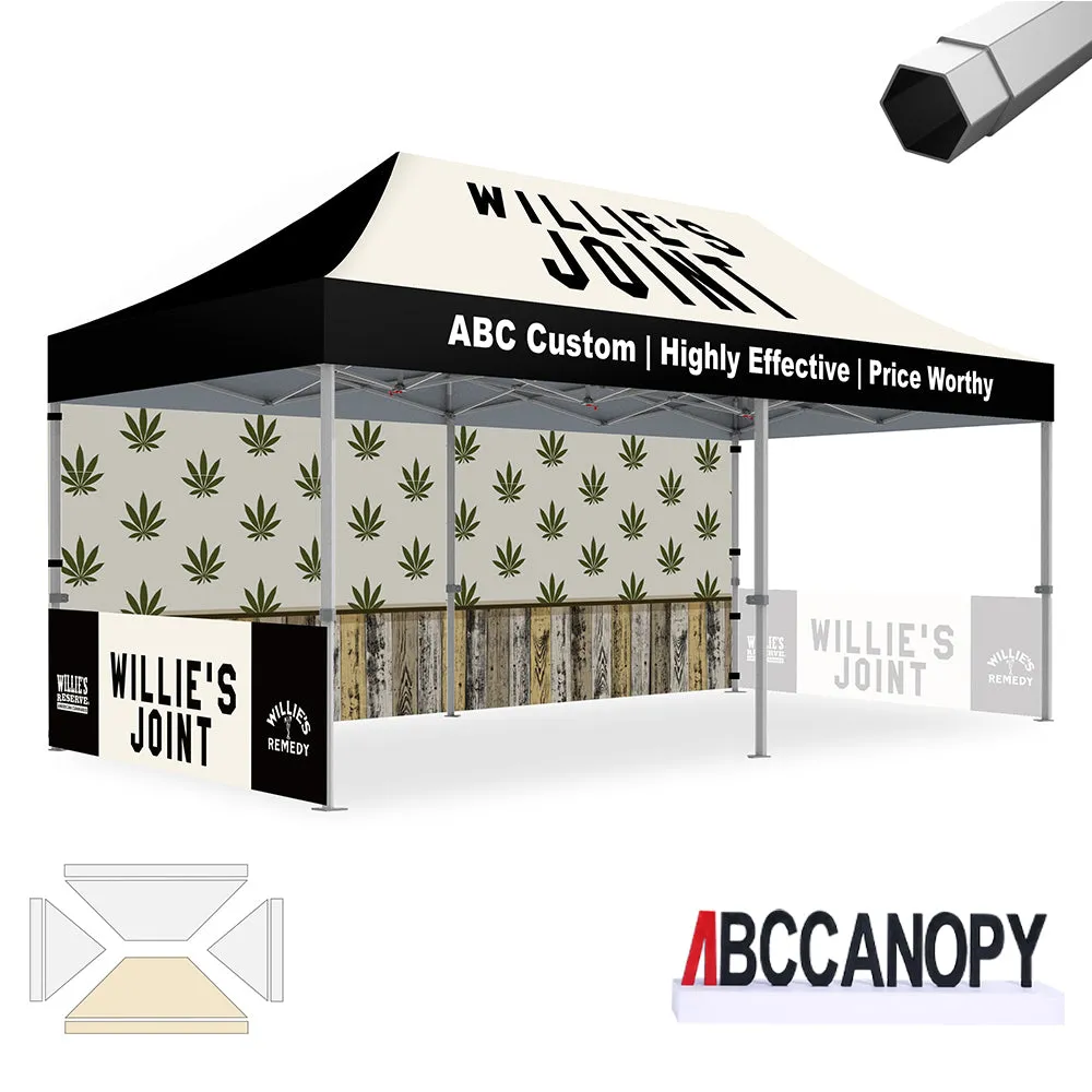 ABCCANOPY S2 Premium Heavy Duty Pop Up 8x8/10x10/10x15/10x20 Custom Canopy Tent