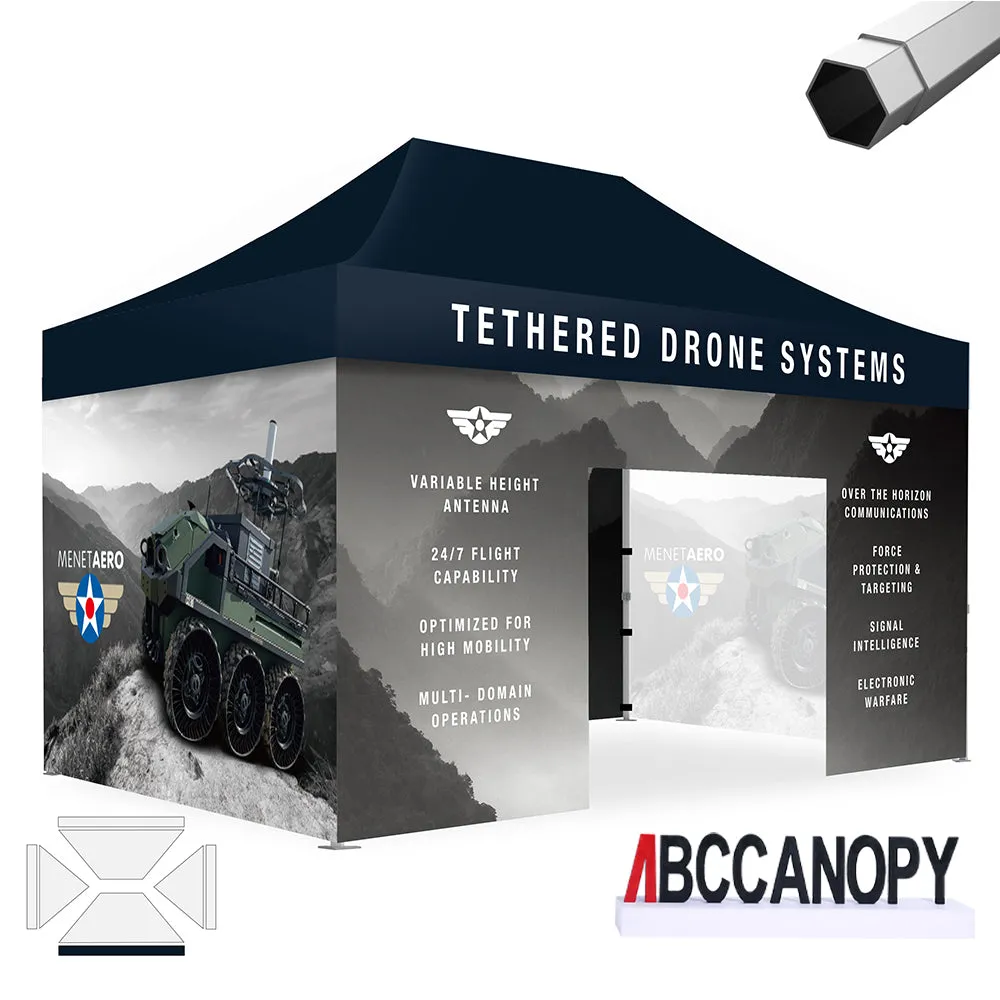 ABCCANOPY S2 Premium Heavy Duty Pop Up 8x8/10x10/10x15/10x20 Custom Canopy Tent