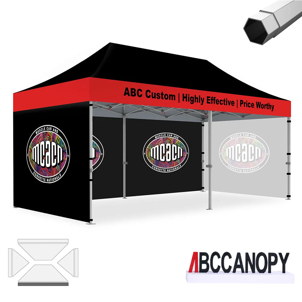 ABCCANOPY S2 Premium Heavy Duty Pop Up 8x8/10x10/10x15/10x20 Custom Canopy Tent