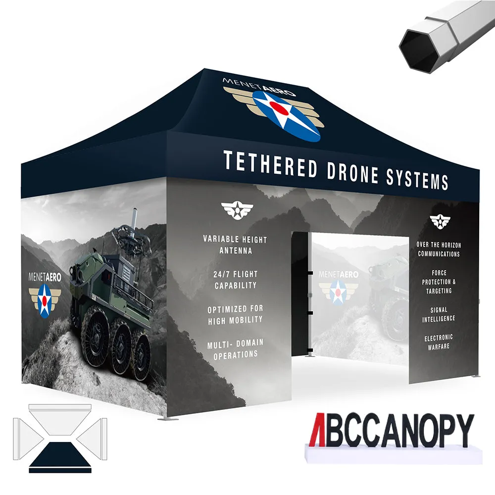 ABCCANOPY S2 Premium Heavy Duty Pop Up 8x8/10x10/10x15/10x20 Custom Canopy Tent
