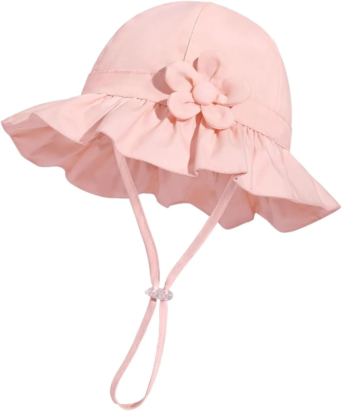 Baby Girl Wide Brim Bucket Hats with UPF 50  Outdoor Adjustable Beach Hat with Sun Hat