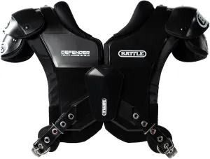 Battle Sports Defender Football Shoulder Pads with Aerospace Grade Materials, Ventilation System, Removable Sternum Protector, Foam Neck Roll