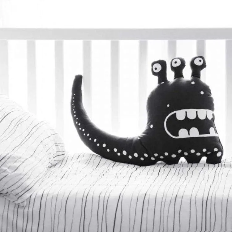 Black Three-Eyed Monster Cushion