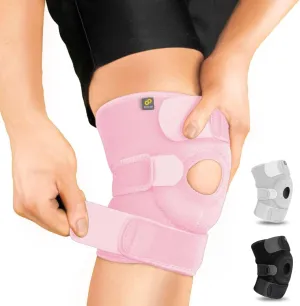 Bracoo Knee Support Brace for Men Women, Adjustable Compression Sleeve Wrap Patellar Pad Tendon - Arthritis Pain, meniscus tear, Injury Recovery, Running, Workout, KS10