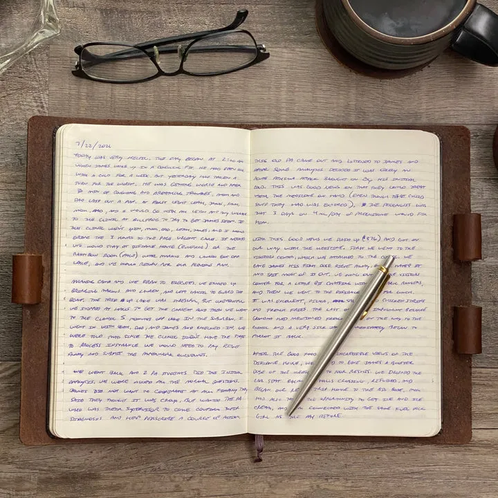 Bucky Ball - Geodesic - Pre-Engraved - Refillable Leather Journals