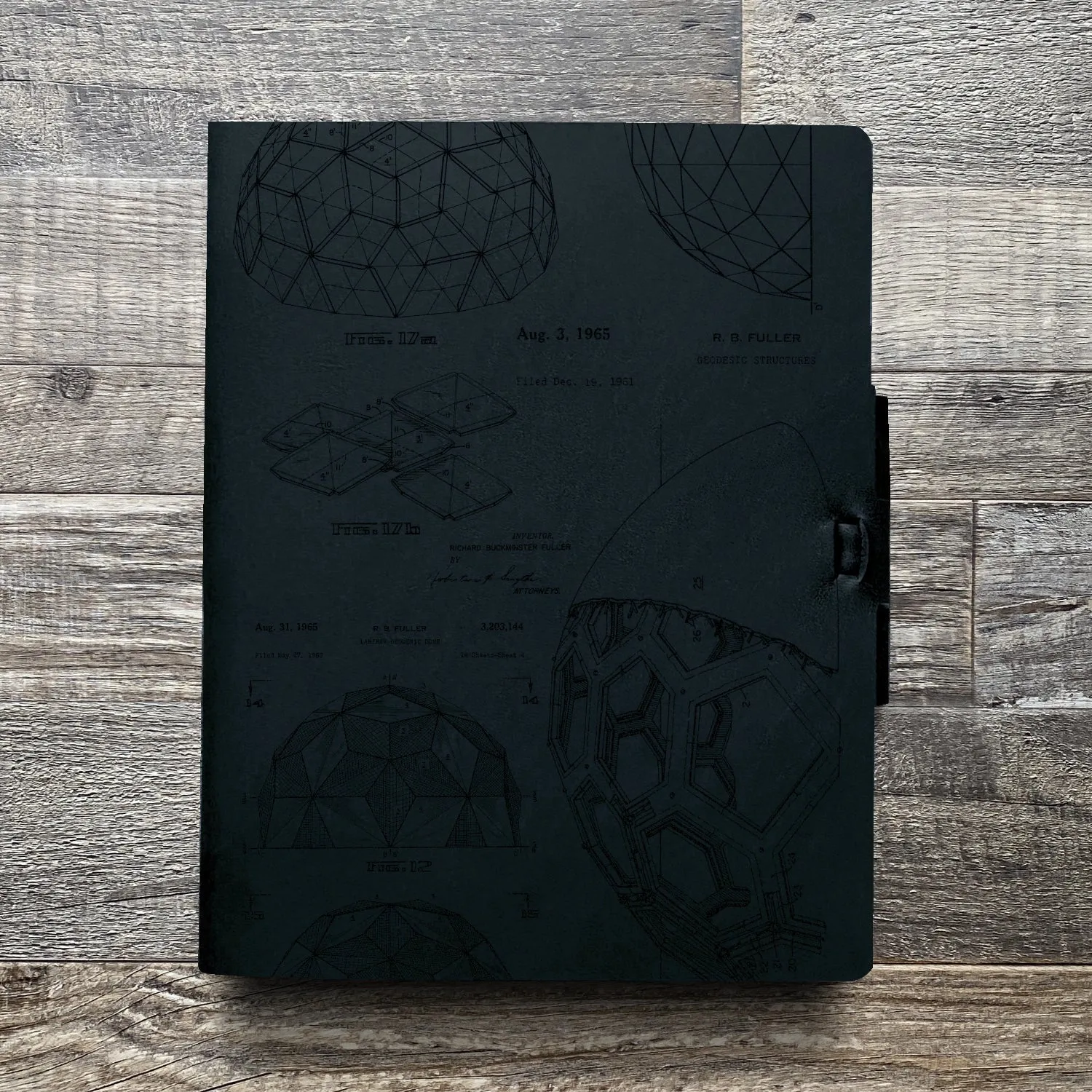 Bucky Ball - Geodesic - Pre-Engraved - Refillable Leather Journals