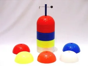 Everrich EVB-0020 Rigid Dome Cones - 7.75 x 3.5 Inch - 36 Pieces of 6 Colors