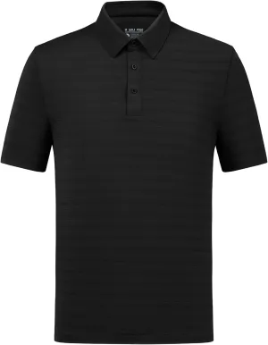 fit space Mens Performance Golf Polo, Cooling Tennis Shirts, Seamless Stretch, Quick-Dry Short Sleeve with IceSilk Tech