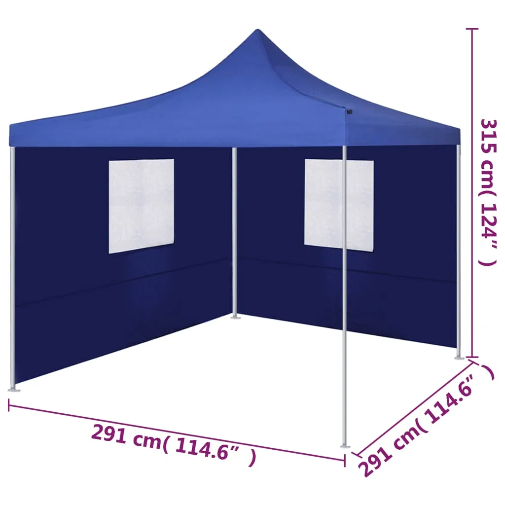Foldable Tent with 2 Walls 3x3 m Blue