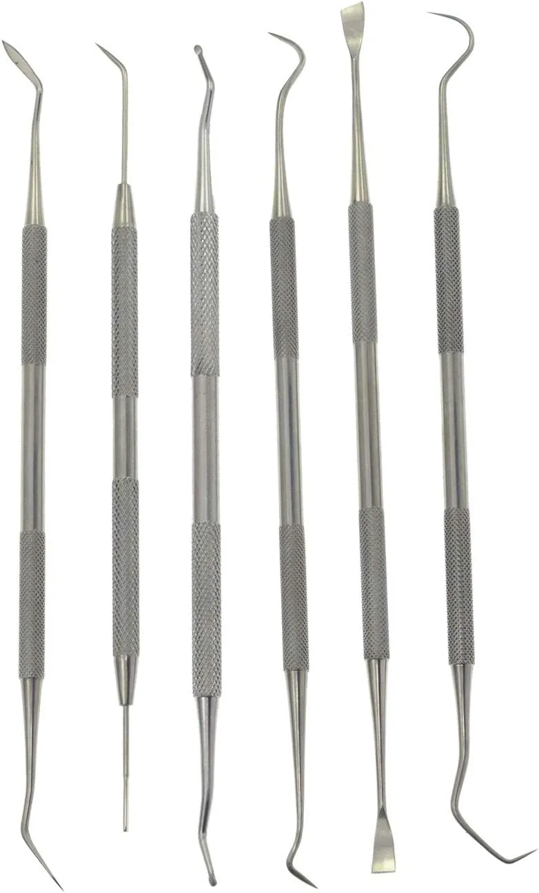 Gun Cleaning Brush & Pick Kit-Double Ended Brass Copper Nylon Steel Brush & Metal Picks Set