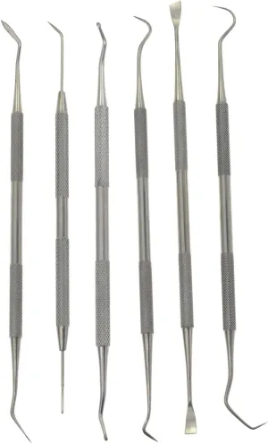 Gun Cleaning Brush & Pick Kit-Double Ended Brass Copper Nylon Steel Brush & Metal Picks Set