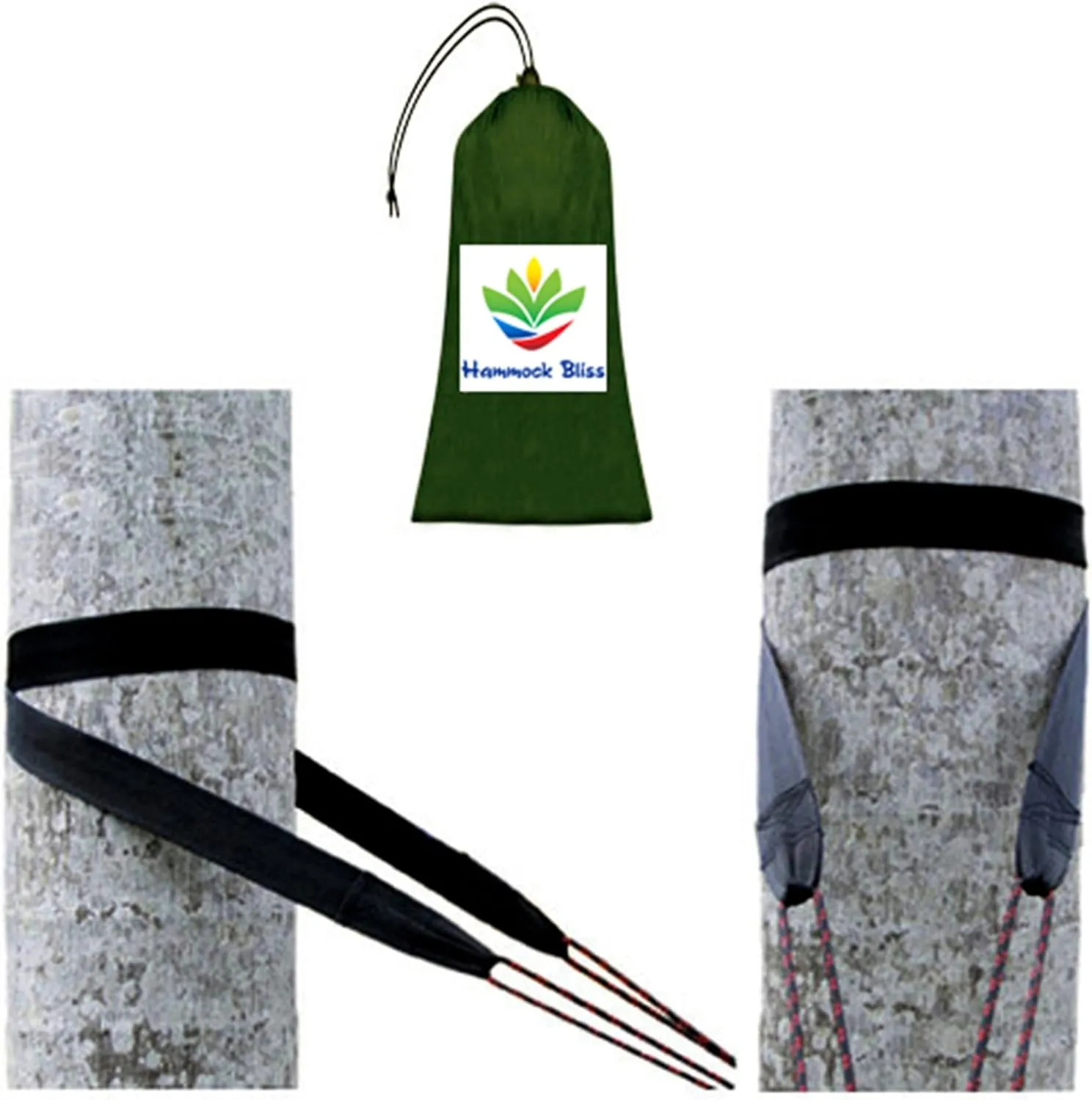Hammock Bliss Tree Straps - Hang Any Hammock with Ease - Fast Setup - Extra Wide - Super Strength - Amazingly Lightweight - Only 3 oz