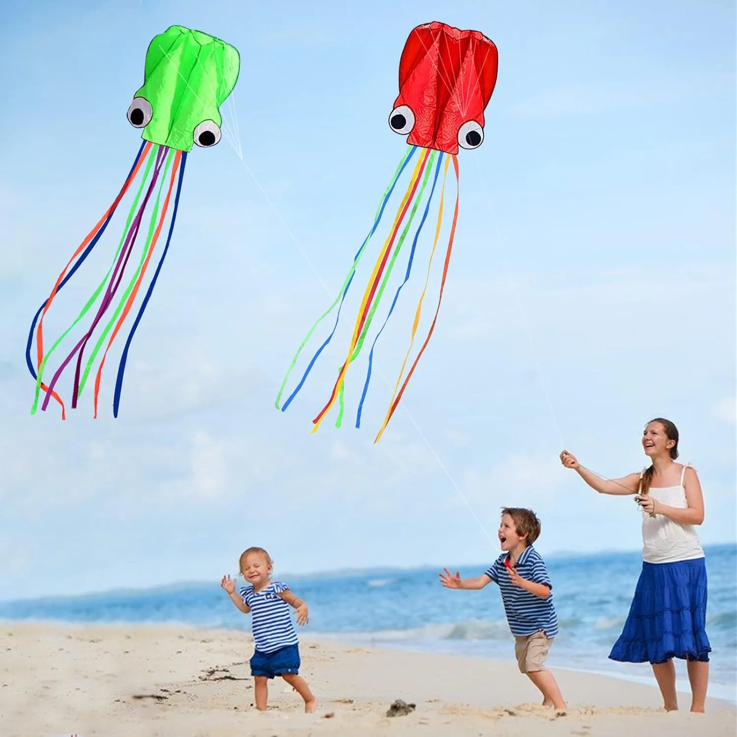 Hengda Kite Software Octopus Flyer Kite with Long Colorful Tail for Kids,Long,Large,for Kids and Adults,Easy to Fly