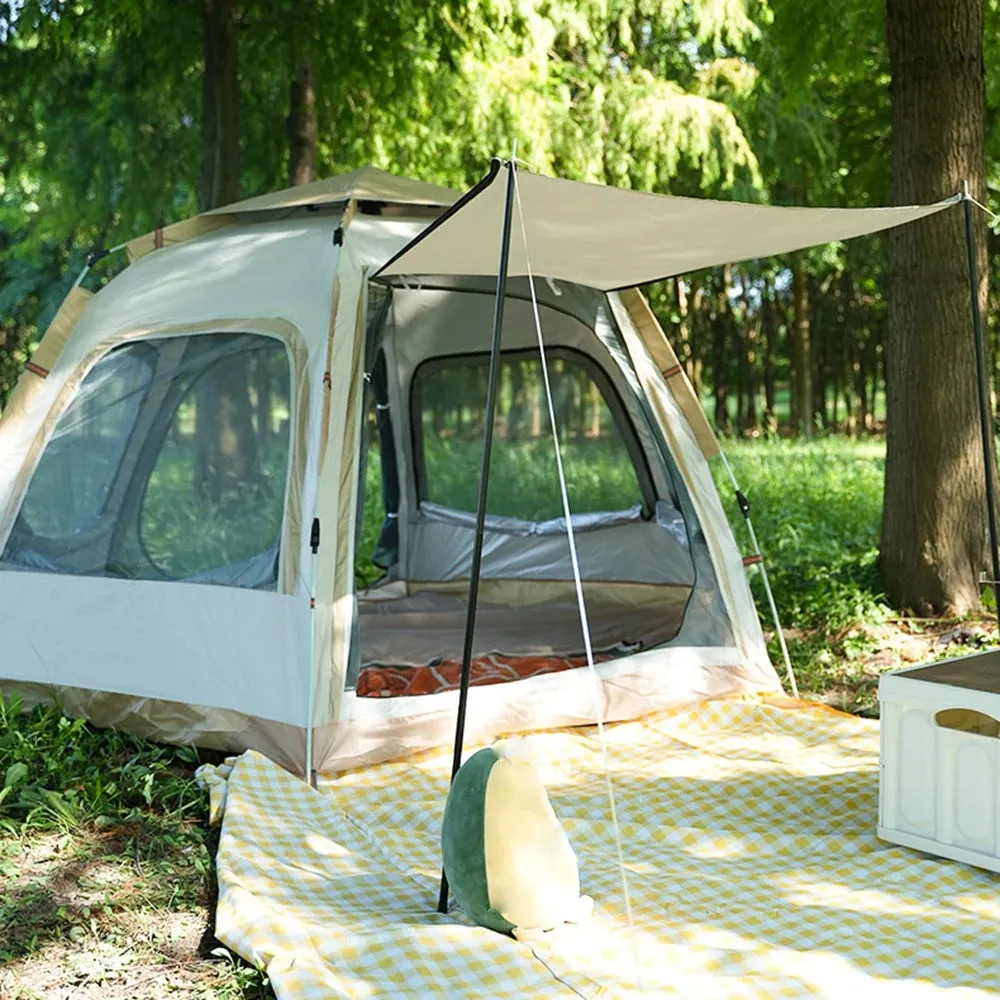 Instant Pop Up Tent Portable Waterproof Automatic Tent with Sunshade Family Camping Tent Cabin for Camping Hiking Mountaineering
