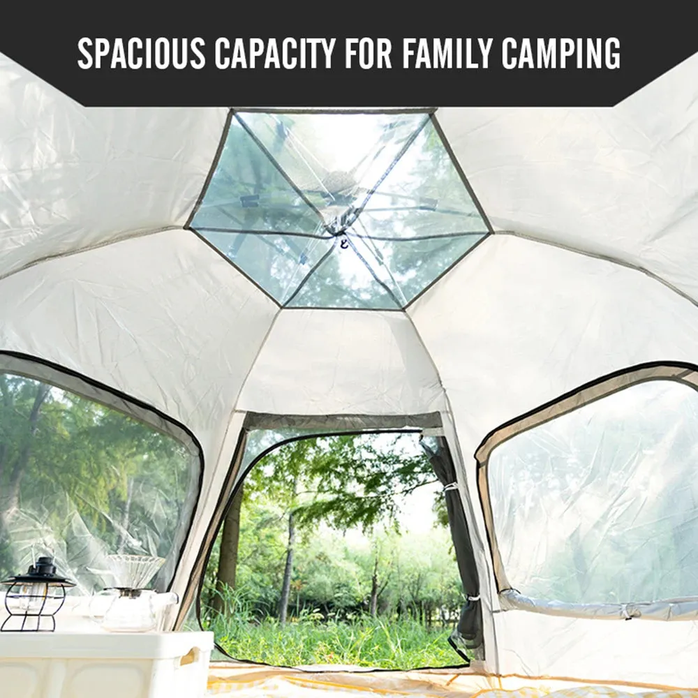 Instant Pop Up Tent Portable Waterproof Automatic Tent with Sunshade Family Camping Tent Cabin for Camping Hiking Mountaineering