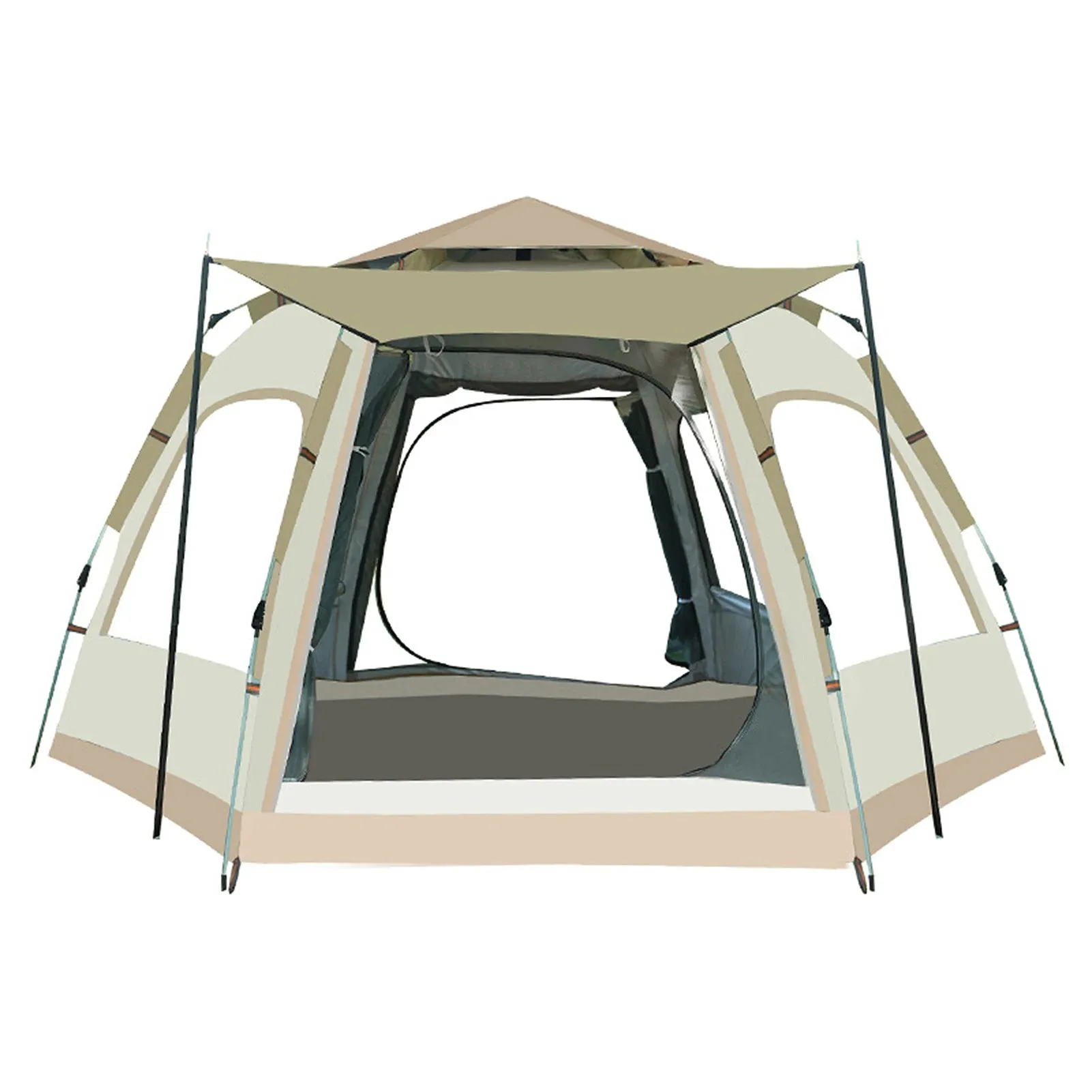 Instant Pop Up Tent Portable Waterproof Automatic Tent with Sunshade Family Camping Tent Cabin for Camping Hiking Mountaineering