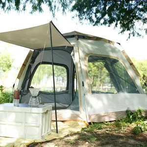 Instant Pop Up Tent Portable Waterproof Automatic Tent with Sunshade Family Camping Tent Cabin for Camping Hiking Mountaineering