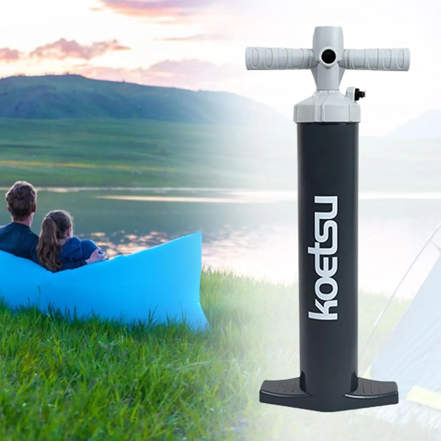 Kayak Air Pump Manual Pump Accessory Paddleboards, Stand Up Paddle Boards Lightweight Inflation Versatile Compact Hand Pump