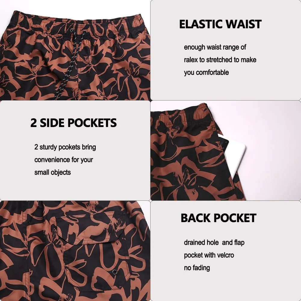 Men's Quick Dry Swim Trunks - Beach Vacation Essentials Board Shorts (Size Runs Small, Recommend Ordering 1 Size Up)