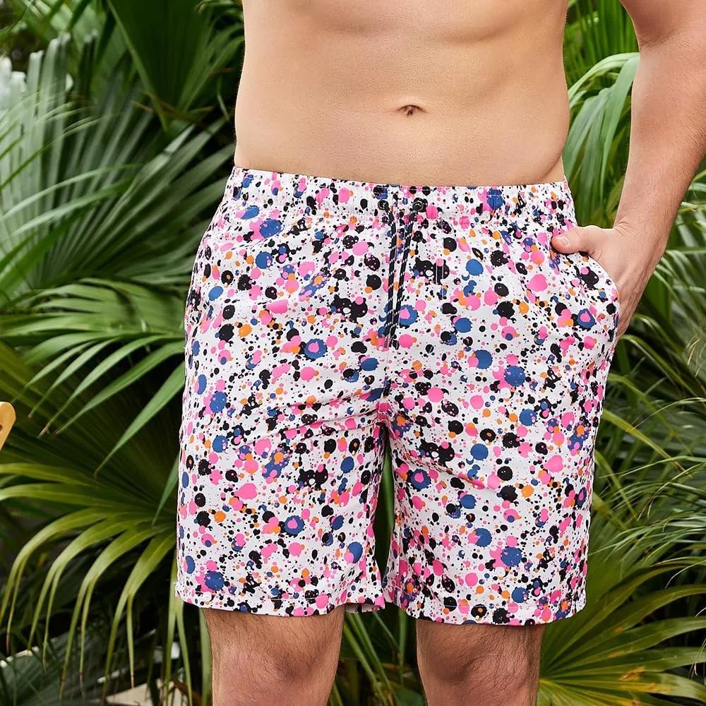 Men's Quick Dry Swim Trunks - Beach Vacation Essentials Board Shorts (Size Runs Small, Recommend Ordering 1 Size Up)