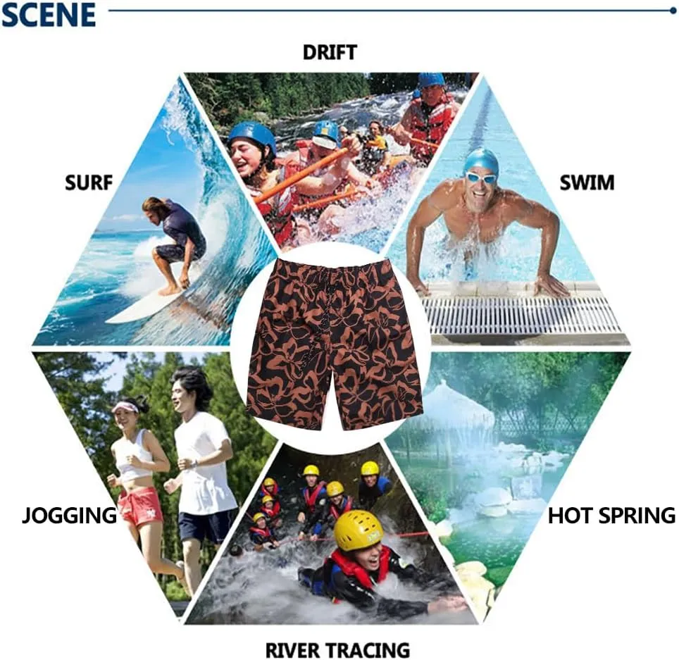 Men's Quick Dry Swim Trunks - Beach Vacation Essentials Board Shorts (Size Runs Small, Recommend Ordering 1 Size Up)
