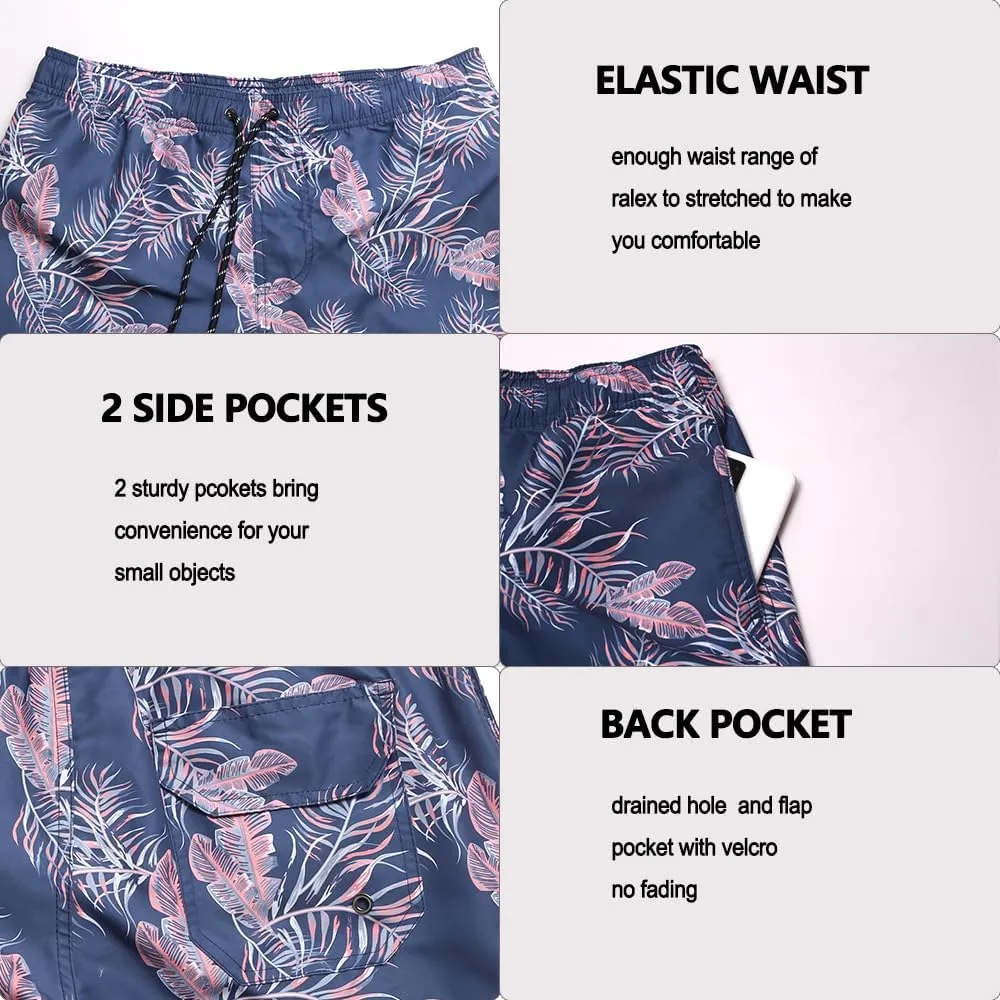 Men's Quick Dry Swim Trunks - Beach Vacation Essentials Board Shorts (Size Runs Small, Recommend Ordering 1 Size Up)