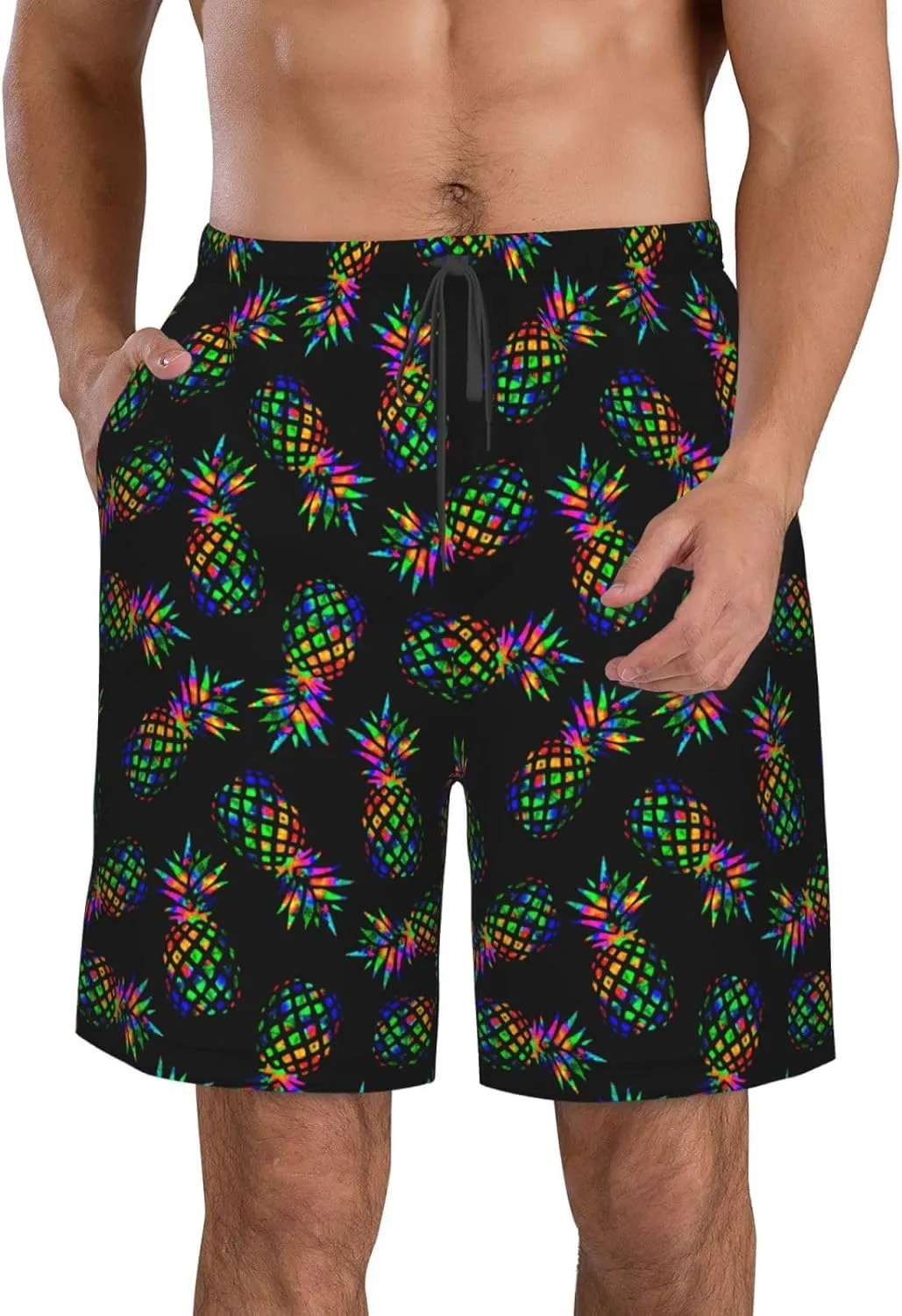 Mens Swim Trunks Quick Dry Board Shorts with Pockets Swimwear Bathing Suits