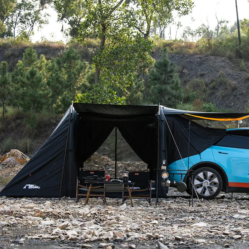 MKCAMP™ One Room Black Oxford Electric Vehicles Model Y/X Camping Rear Hatch Tent
