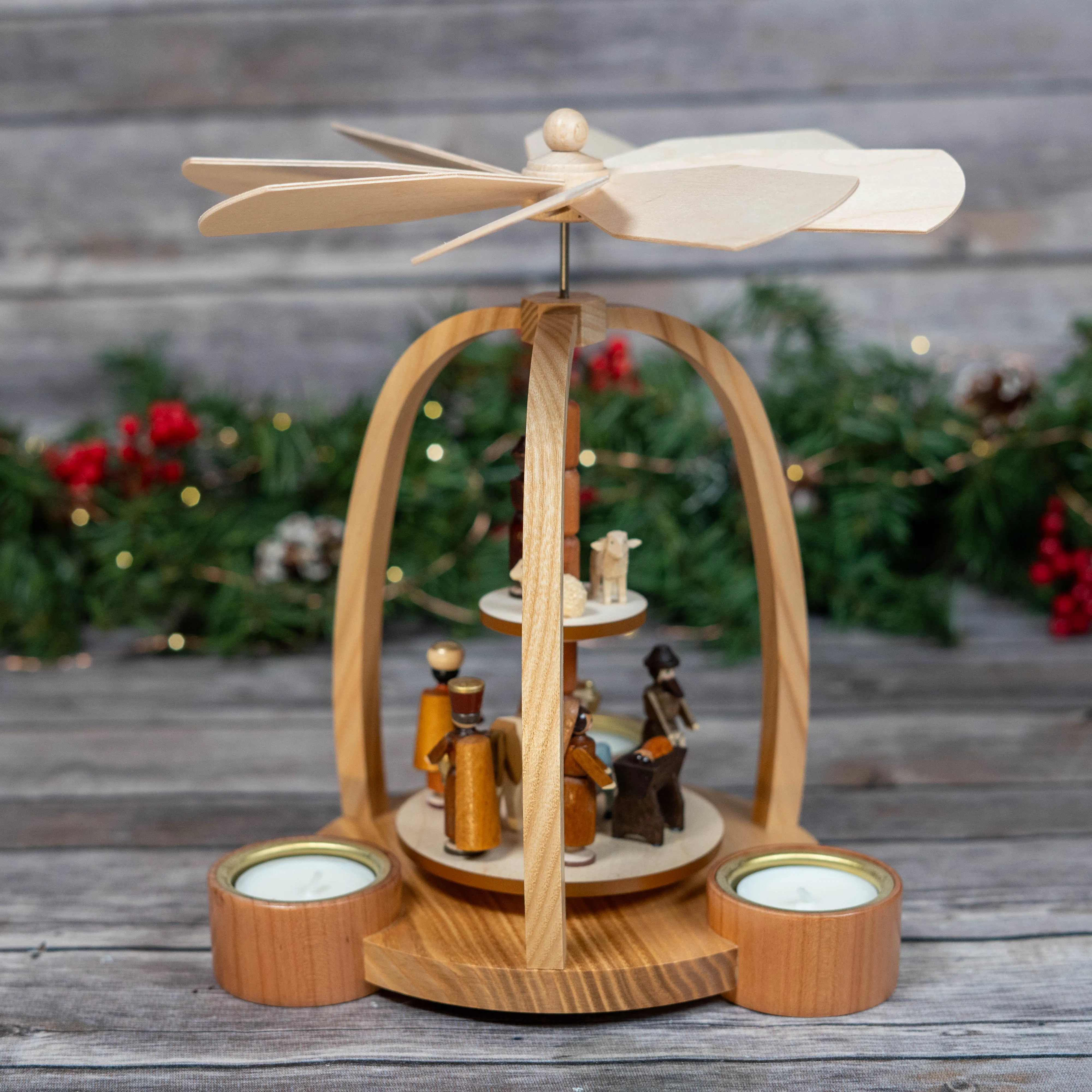 Nativity Tee Light Pyramid