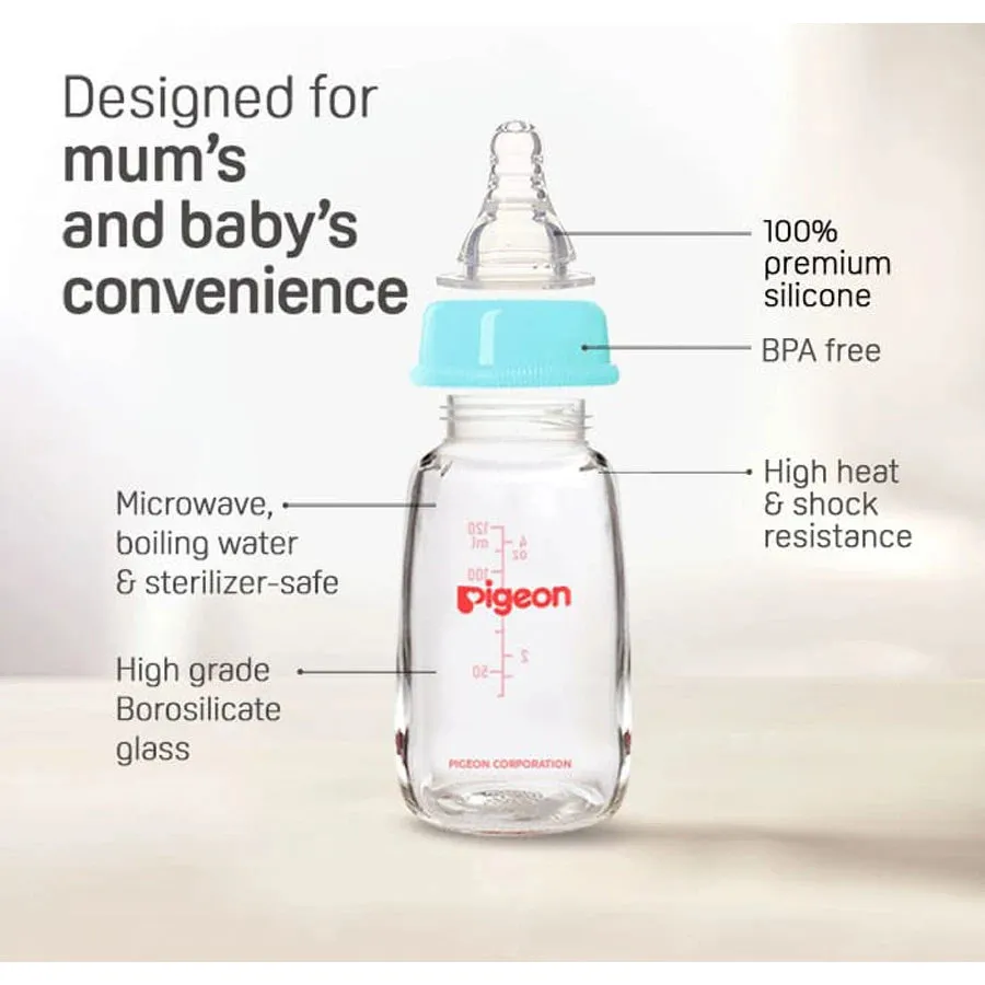 Pigeon Glass Bottle SN 120 ML (White)
