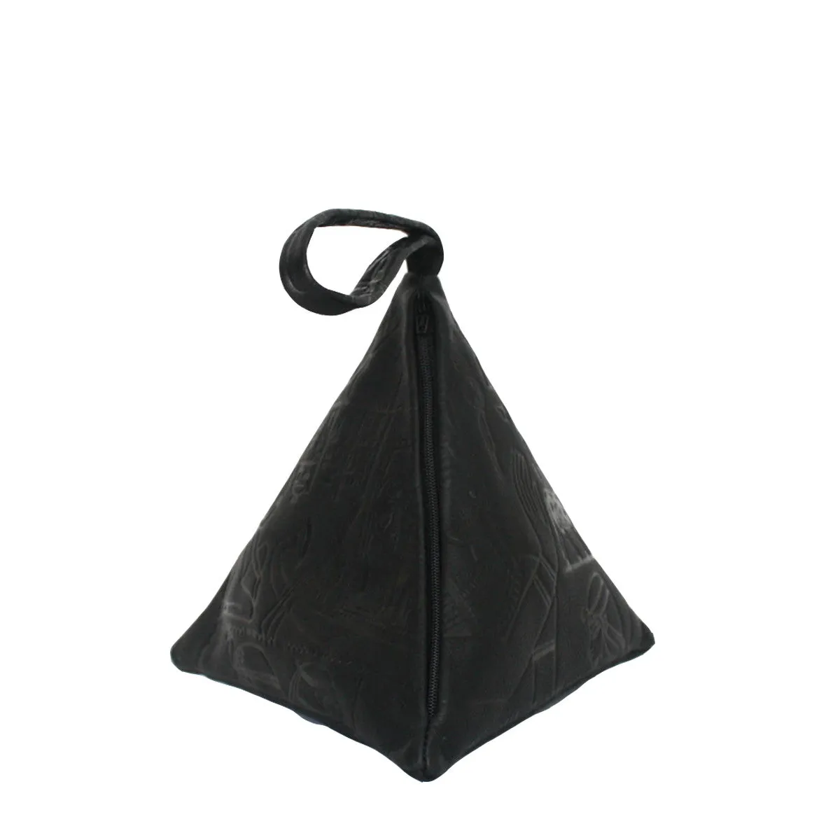 Pyramid Bag | Embossed Black