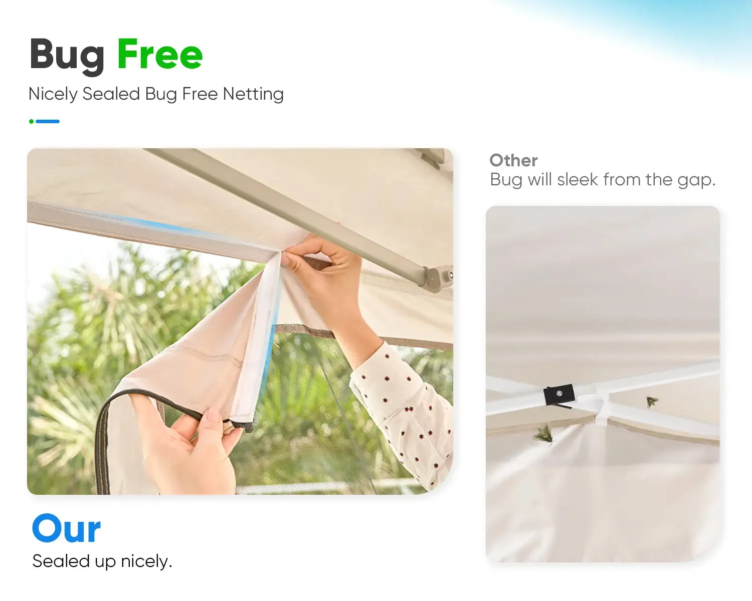 Quictent 6.6x6.6/8x8/10x10/10x20 Portable Pop Up Canopy with Netting