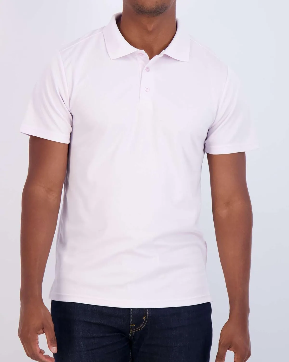 Real Essentials 3 Pack: Men's Quick-Dry Short Sleeve Athletic Performance Polo Shirt (Available in Big & Tall)