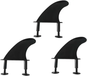 Surfboard Fins Surfing Double Tabs Fins Soft Fin Black SUP Board Fins SurfingDouble Tabs Fins Tri Fin High Mass Surfing Accessories