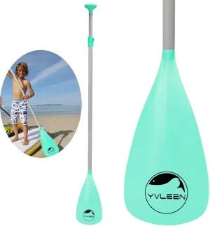 YVLEEN Kids SUP Paddle - 3 Piece Adjustable Stand Up Paddle Board Paddles - Durable, Lightweight & Floating Paddleboard Oar